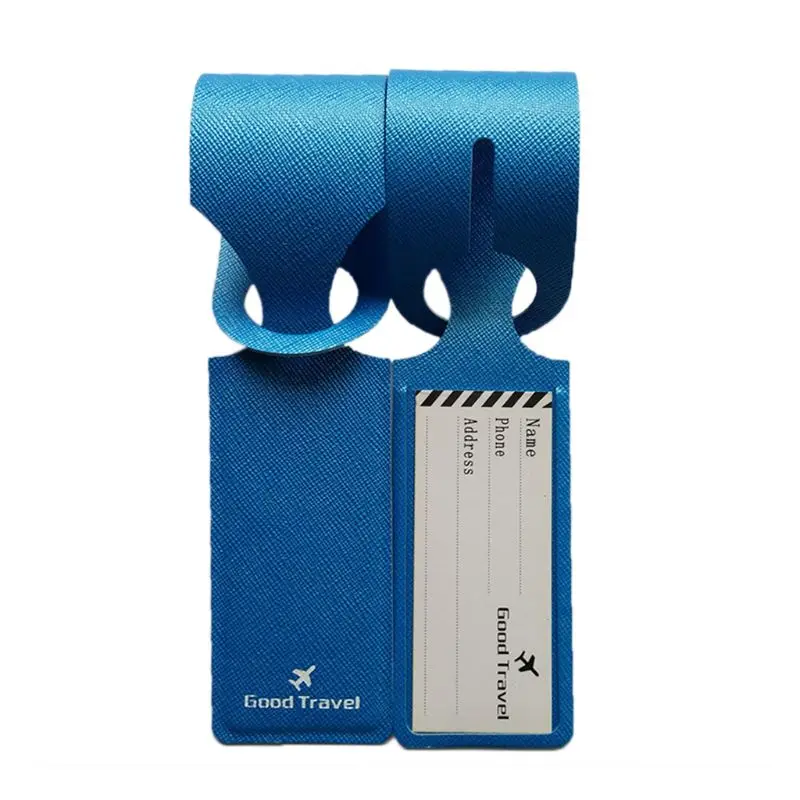 1 Pc PU Luggage Tag Cover Creative Suitcase ID Address Holder Letter Baggage Boarding Tags Portable Label