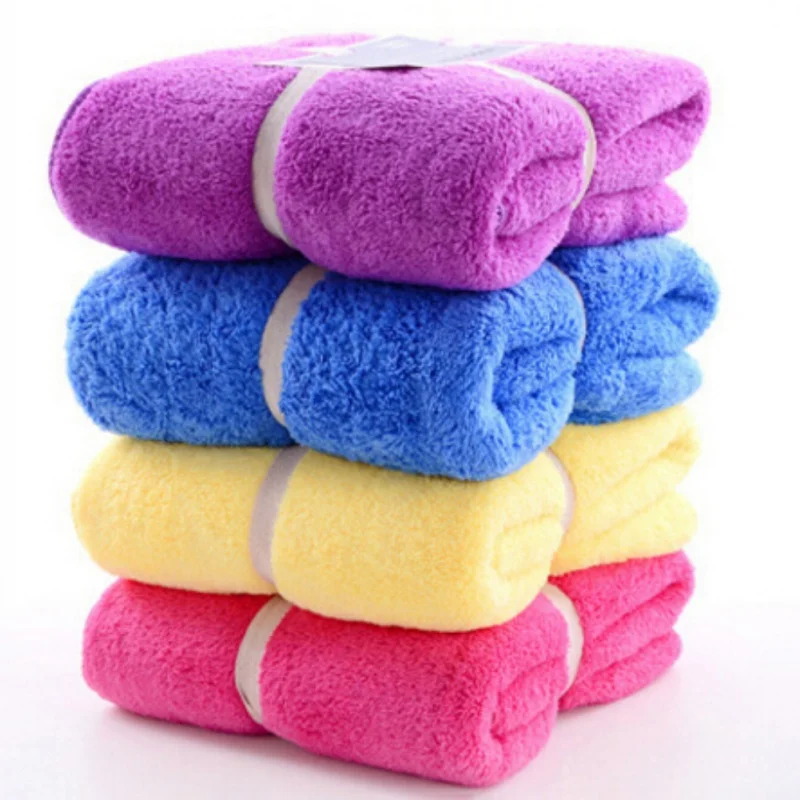 Super Soft Coral Fleece Towel Thick Double sided Absorbent Towel