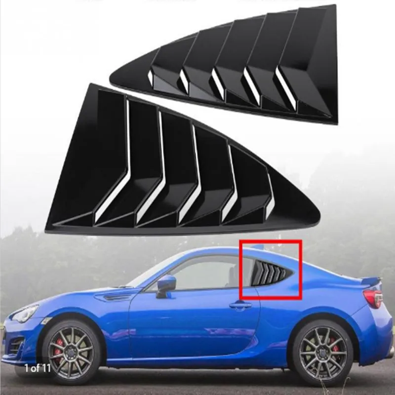 Us 8 81 37 Off 2pcs Car Rear Louver Quarter Window Panel Black Plastic For Scion Frs For Subaru Brz For Toyota 86 Gt86 2013 2018 In Exterior Door