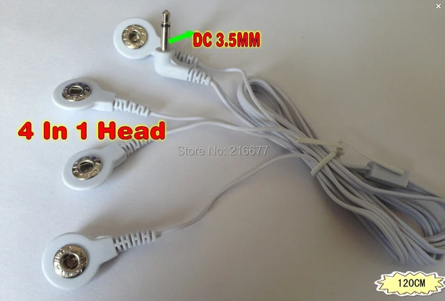 10pcs 3.5mm Button Type Electrode Wires Cable For TENS Unit