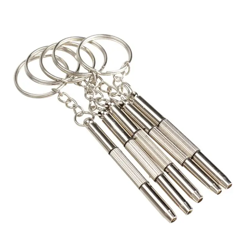 

5Pcs/Set 3 in 1 Protable Eyeglass Screwdriver Set for Sunglass Glasses Watch Repair Tool Kit with Keychain Screwdrivers