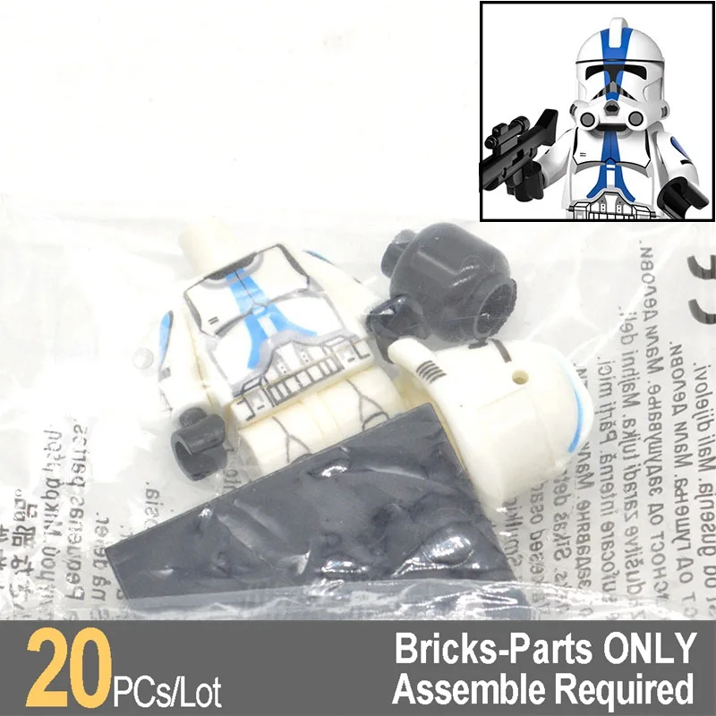 

Wholesale 20pcs/lot Clone Trooper Soldier Star Wars Building Blocks Bricks Gifts Toys PG758