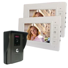 7″color video intercom door phone doorbell intercom 1 Home Surveillance door camera 2 Monitor screen Kit IR Night Vision Camera