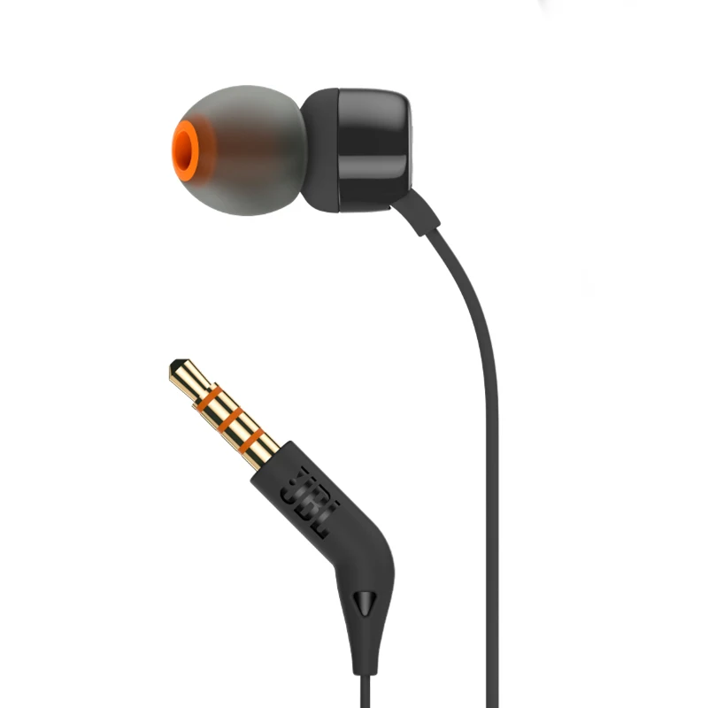 JBL T110 наушники плотно прилегающие к уху, проводной/Беспроводной с микрофоном, спортивные музыкальные чистый басов гарнитура для iPhone смартфона