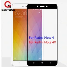 GerTong Full Cover Screen Protector Tempered Glass For Xiaomi Redmi Note 4 Global Version Note 4X 4 Pro 4A Color Protective Film