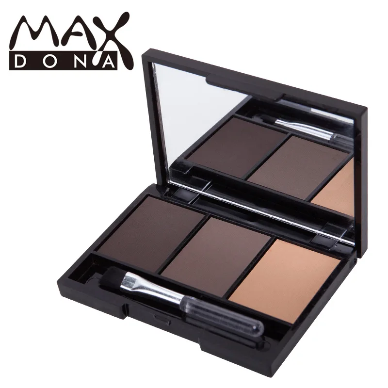 Eyebrow Palette Powder Tattoo Eye brow Enhancers Waterproof Pigments SmudgeProof with Brush 3 Colors Long-lasting Makeup | Красота и