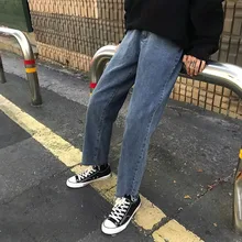 Mujer 2019, el nuevo gran tamaño 4XL primavera verano Vaqueros Slim Vintage port viento pantalones sueltos pie ancho nueve pantalones
