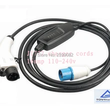 J1772 EVSE зарядное устройство для электрического автомобиля промышленная вилка SAE J1772/AC120V~ 250V 16A J1772 штепсельная Вилка Тип 1 зарядное устройство с промышленной вилкой