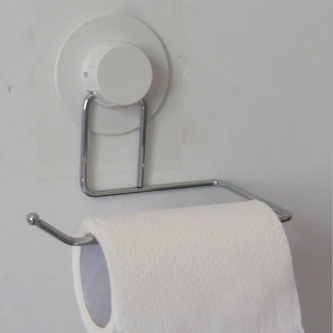 Toilet Paper Holder Bathroom Suction Hanger Tissue Rack Kitchen Towel