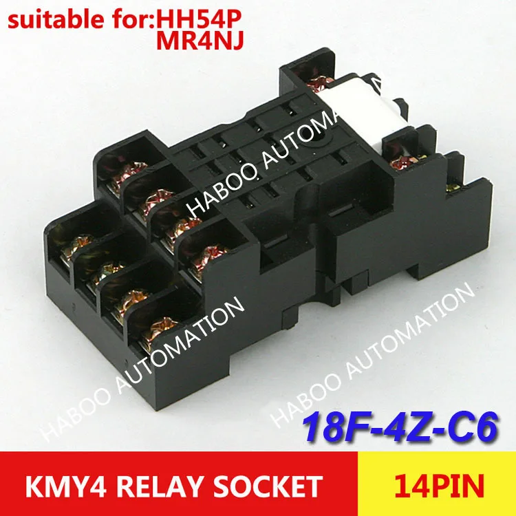 

10pcs/lot omron 14Pin Terminal Relay Socket Base Black for HH54P MR4NJ Power Relay
