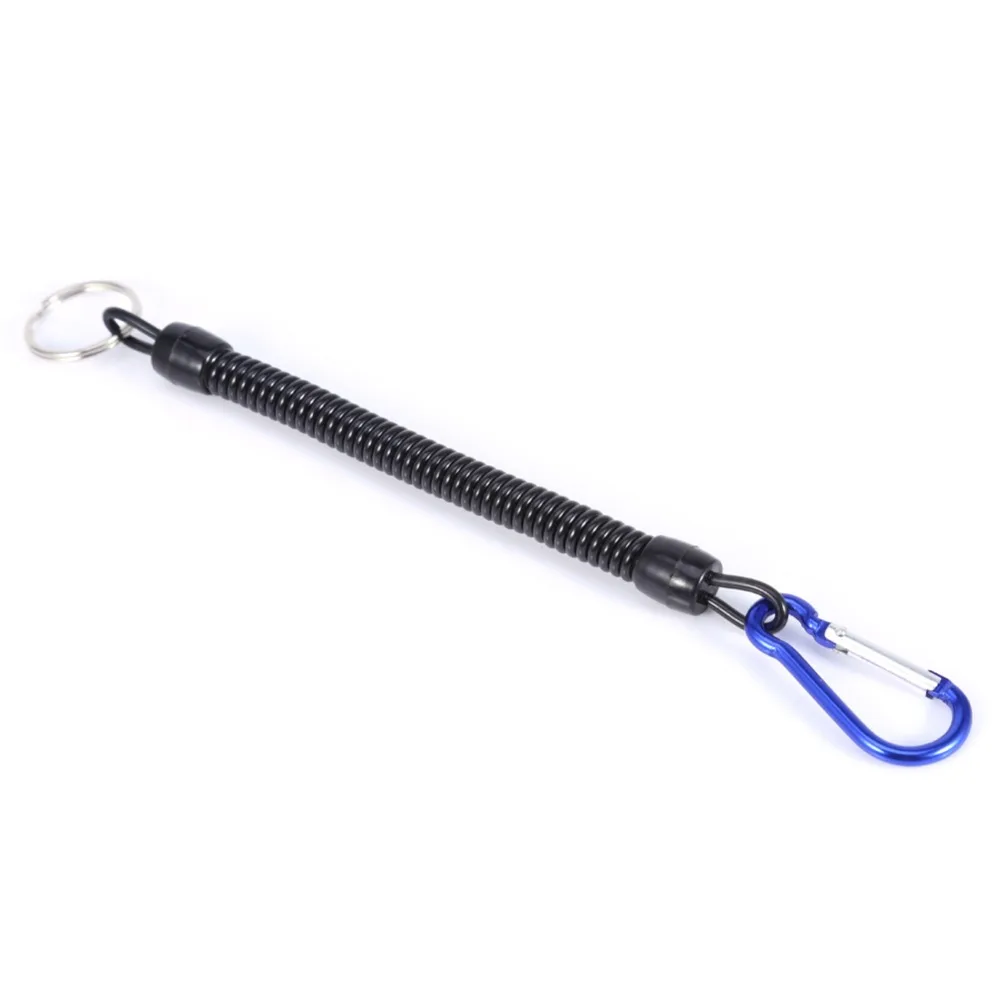 

5PC Elastic Fishing Rope Coiled Retention Rope Buckle Fishing Rod Kayak Paddle Anti Lost Rope Line Fishing Tackle Tool Carabiner