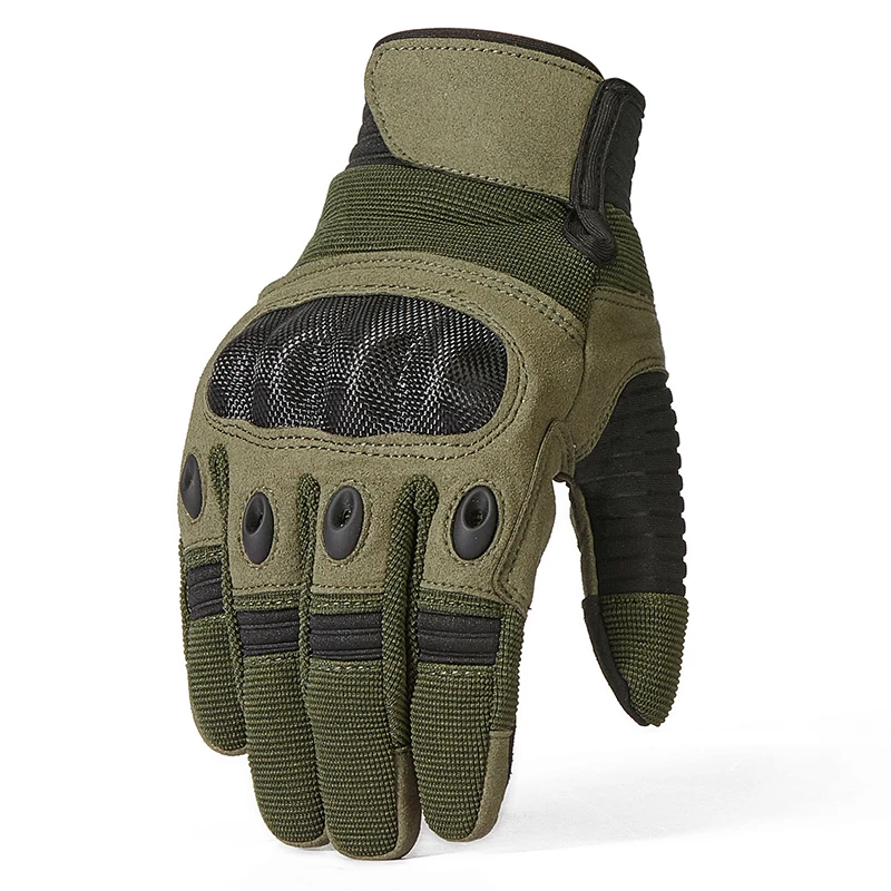 ReFire Gear Army Military Tactical Gloves Men Paintball Airsoft Carbon Knuckle Full Finger Glove Anti-Skid Bicycle Combat Mitten