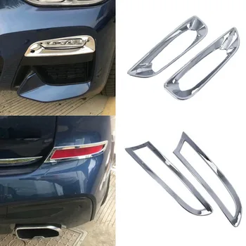 

Glossy ABS Chrome For BMW X3 G01 2018 2019 Car Styling Front Rear Tail Foglight Fog Light Lamp Frame Cover Trim Accessories