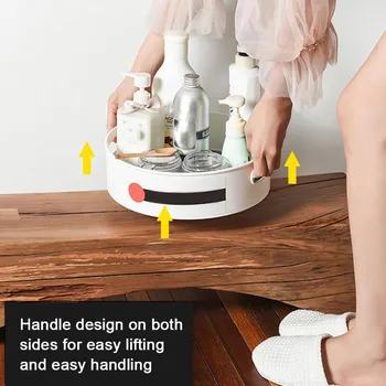

2019 Multi-Function Anti-Skid Storage Tray Display Storage Plastic hot sell Kitchen bathroom rotating anti-skid storage rack