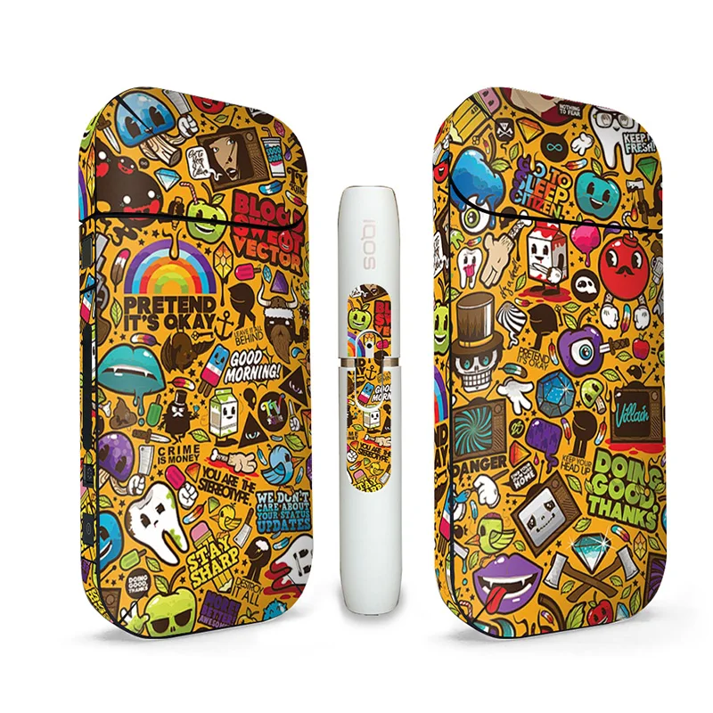 Waterproof vinyl decal For IQOS Electronic Cigarette vinyl skin sticker