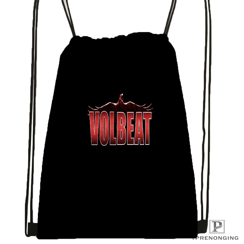 Custom Volbeat Guitar Gangsters Drawstring Backpack Bag Cute Daypack Kids Satchel Black Back 31x40cm 180531 04