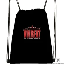 Custom Volbeat Guitar Gangsters Drawstring Backpack Bag Cute Daypack Kids Satchel (Black Back) 31x40cm#180531-04-76