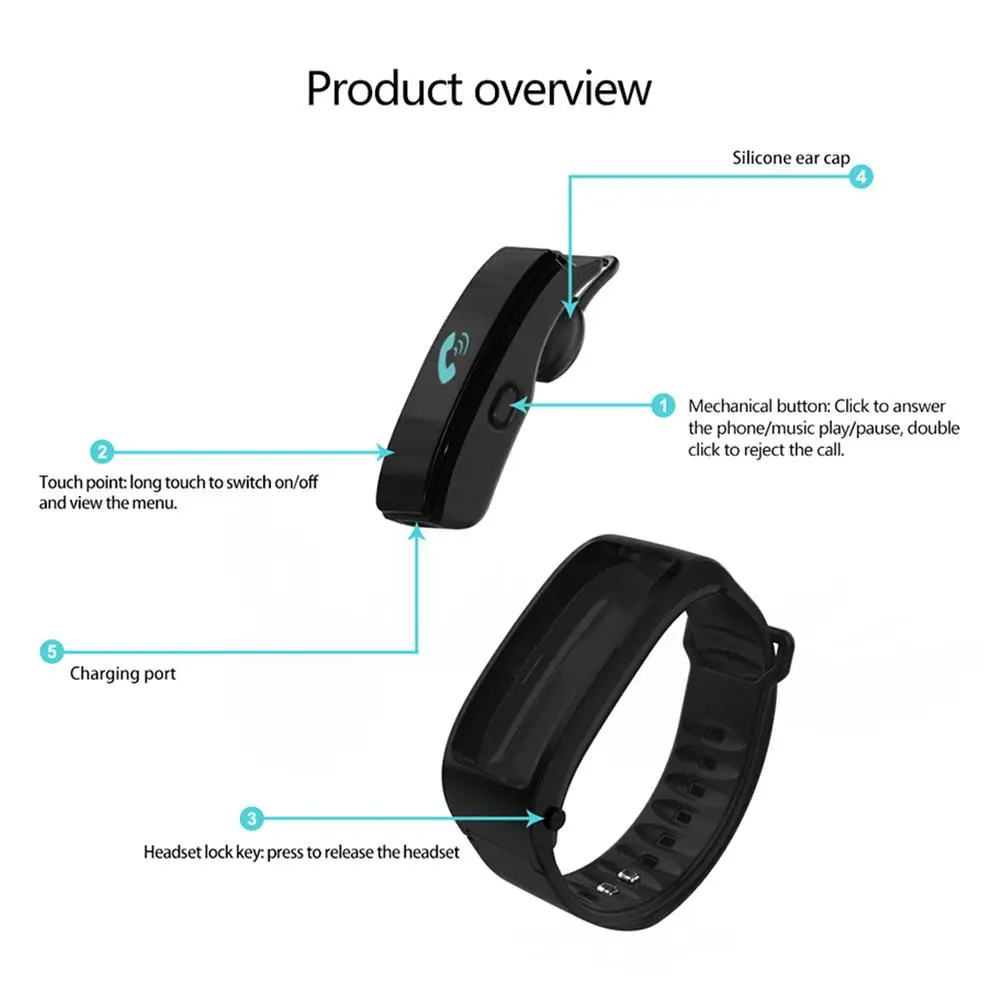Новый умный браслет часы Talkband iy3 беспроводные Bluetooth наушники звонки шагомер
