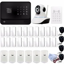 100 Wireless 8 Zonas Cableadas G90B WIFI GSM Inicio de Alarma Antirrobo Sistema Android IOS APP RFID Teclado de Control de Cámara IP