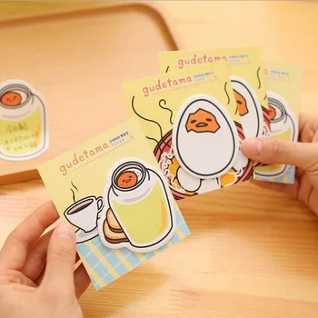 

40pcs/lot Kawaii Mr.Lazy Egg series mini Memo Notepad Gudetama message note Writing scratch pad office school supplies