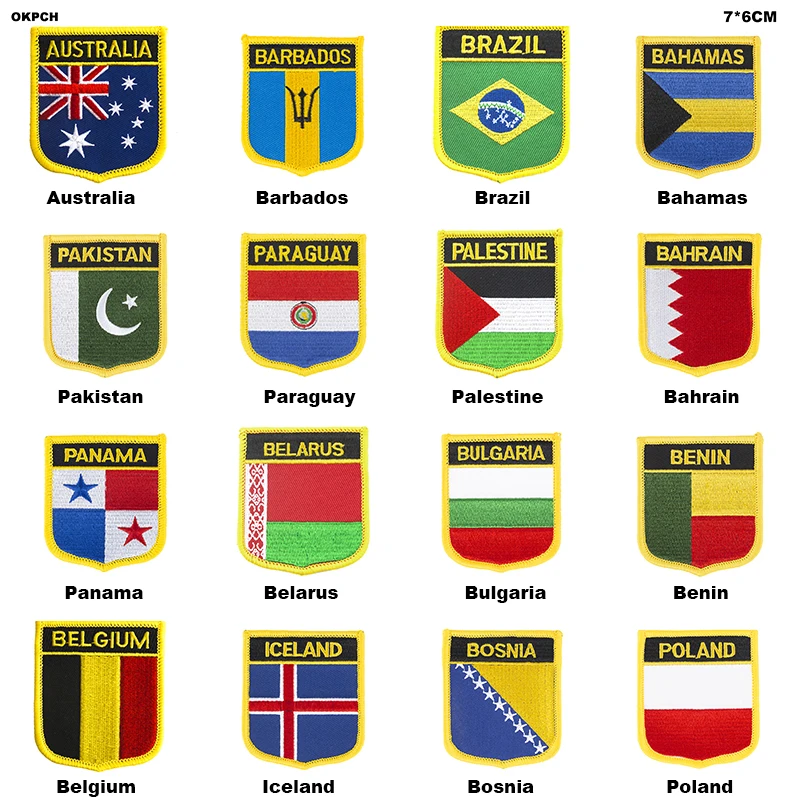 

Army Flag Iron on Saw on Badge Natinal Patch Tactical Military Patches Fabric