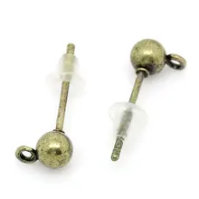 DoreenBeads, серьги из цинкового металлического сплава, Круглые, античная бронза, 16 мм(5/") х 6 мм(2/8"), 7 шт