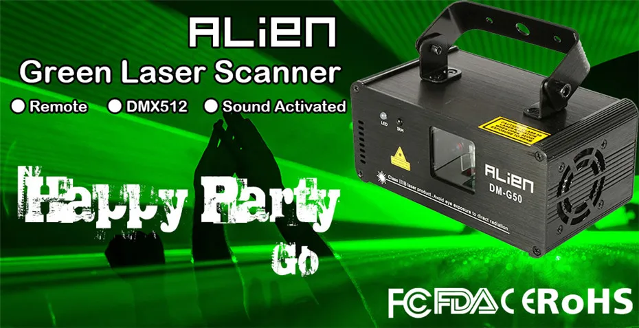 Efeito de Iluminação de Palco Show de Luzes Alienígena 50 mw Remoto Verde Projetor Laser Dmx 512 Scanner Profissional dj Discoteca Festa 2 efeito de iluminação palco dmx 512 scanner