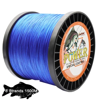 

Power Braided Fishing Line Sea Saltwater Fishing 8 Strands 8 Colors 1500M 100% PE Braid Wire 10LB-220LB