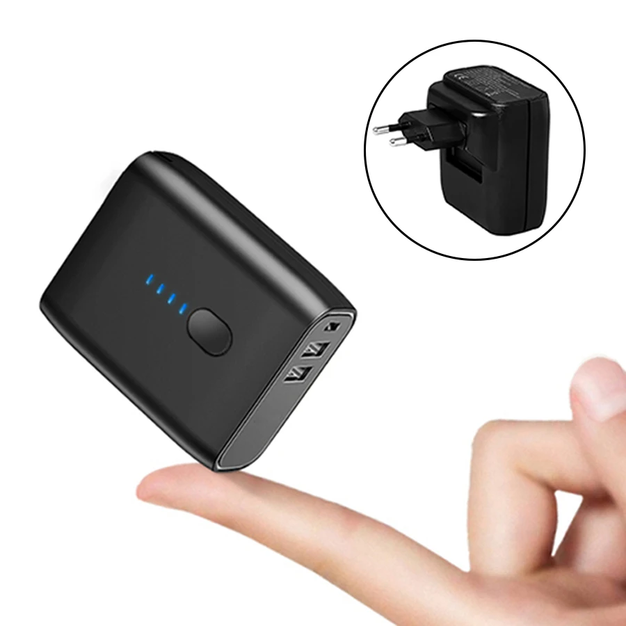 

Mini Power Bank 5000mah Portable Enternal Battery Travel Powerbank Portable Charger for Xiaomi 2 in 1 2A Fast Charging Adapter