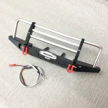 1:10 Simulation Clamber Rc Car Aluminum Alloy Front Bumper Set Contains LED Lights For Traxxas Trx-4 Axial 90046