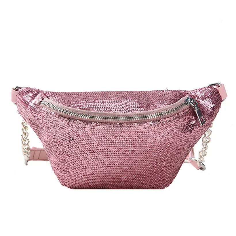 

Waist Pack Women Mermaid Sequins Waists Trendy Packs Designer Girls Fashion Hip Bum Belt Bag 2018 Reversible Waist Bags