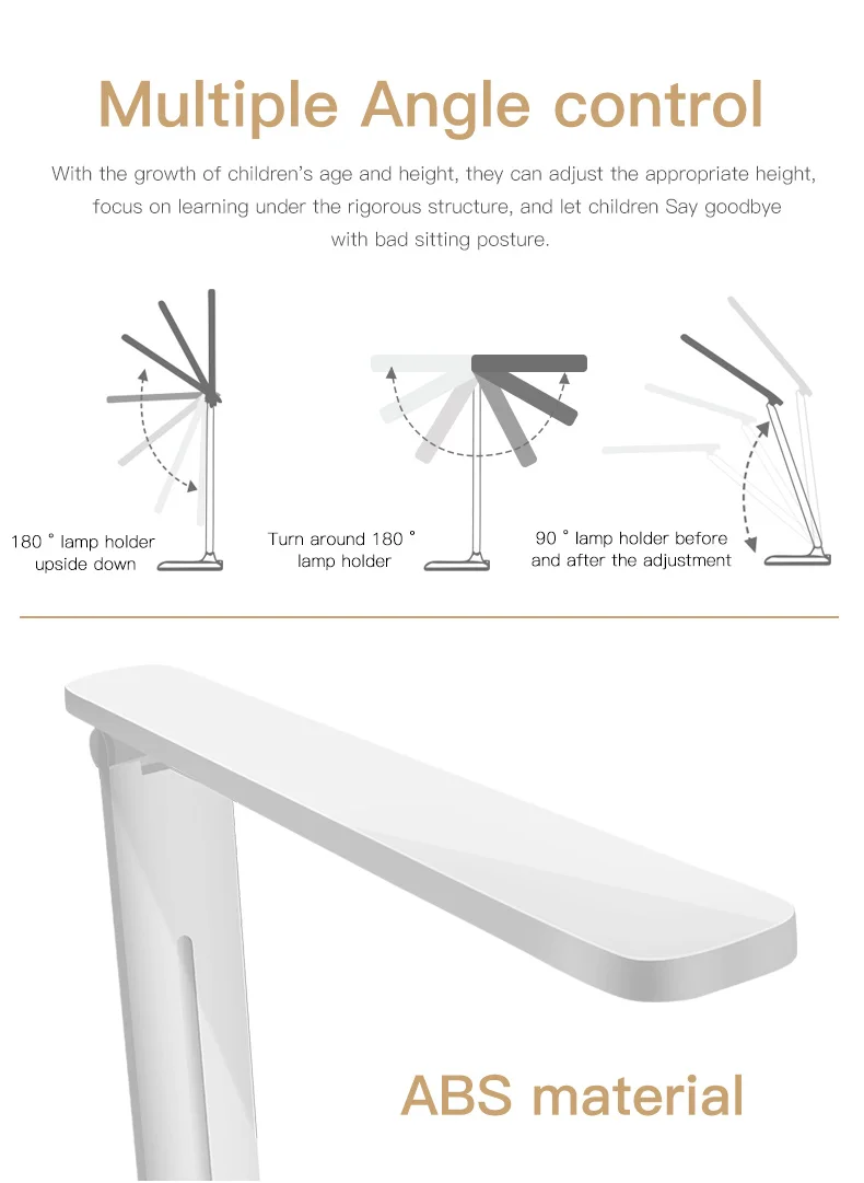 Креативный складной светодиодный Настольный светильник с регулируемым теплым цветом, светом и защитой глаз