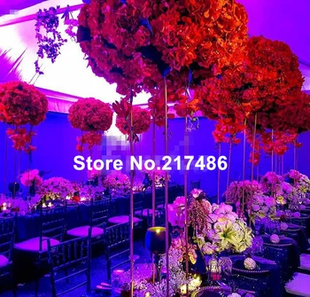 

Gold Artificial Flower Arrangements stand for event table decoration