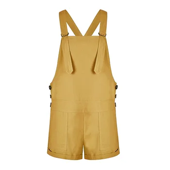 

Women Fashion High Waist Jumpsuit Shorts Sleeveless Overalls for Women Vintage Straps Plus size Romper Playsuits AA52245