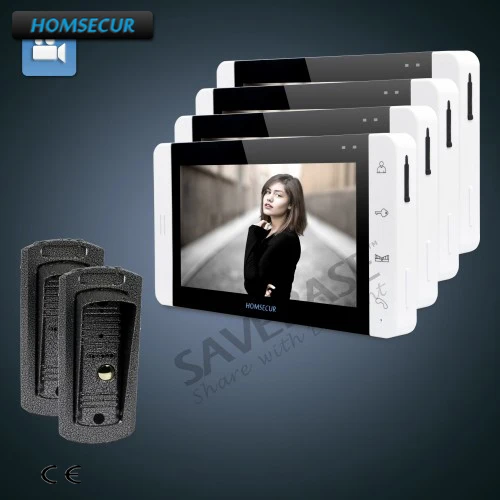 

HOMSECUR 7" Wired Hands-free Video&Audio Home Intercom Electric Lock Supported for Home Security
