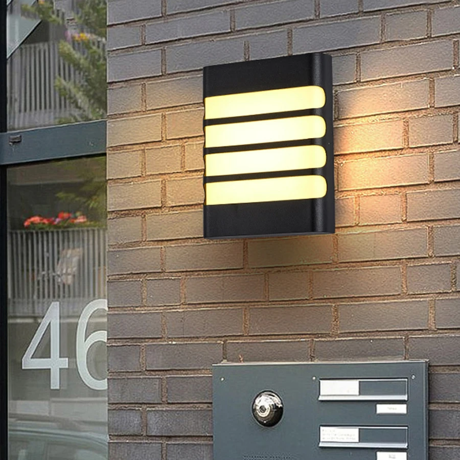 Thrisdar 12w Square Outdoor Wall Lamp Waterproof Villa Garden