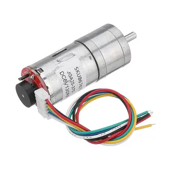 

1Pcs 25GA370 DC 6V Micro Gear Reduction Motor with Encoder Speed Dial Reducer Metal Mechanism D-shaped Double Axes