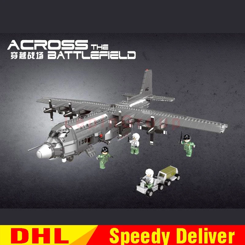 

XINGBAO 06023 1713PCS Military Series The AC130 Aerial Gunboat Set Building Blocks Bricks Plane Model Kid Toys As Christmas Gift