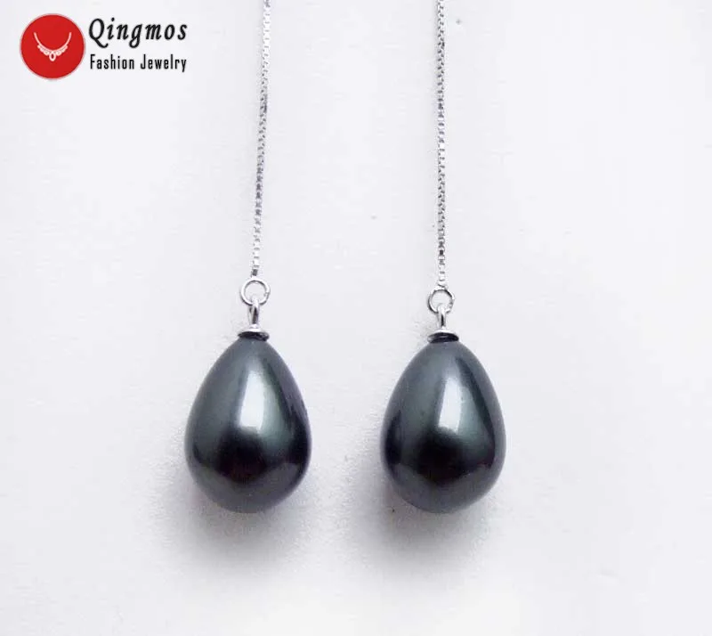 Женские серьги подвески Qingmos из серебра 925 пробы 4 дюйма 12 х16 мм|Серьги-подвески| |