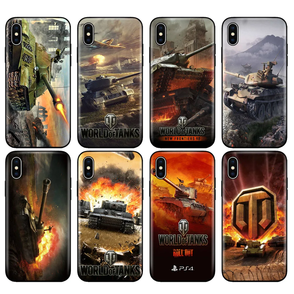 Custodia In Tpu Nero Per Iphone 5 5S Se 6 6S 7 8 Plus X 10 Custodia In Silicone Per Iphone Xr Xs 11 Pro Max Custodia World Of Tanks