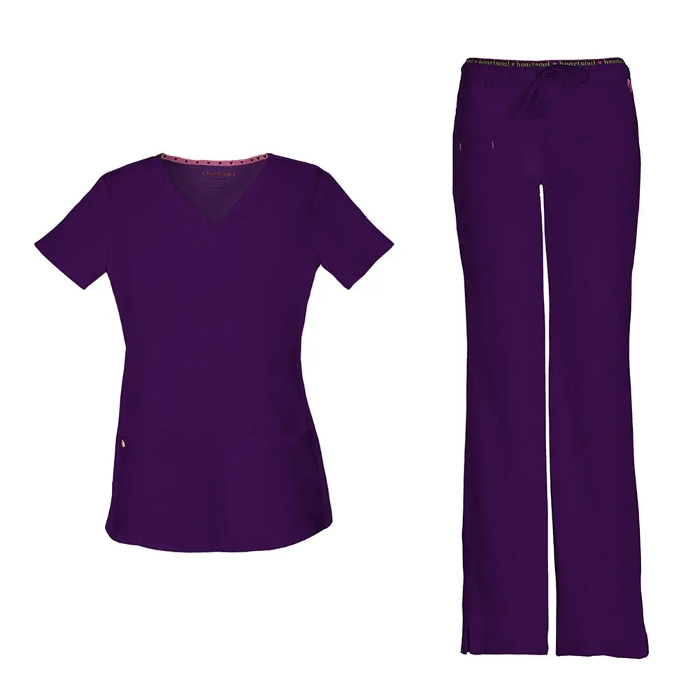 

5 pieces Women's Shaped V-Neck Top Heartbreaker Drawstring 20110 Pant Scrub Set