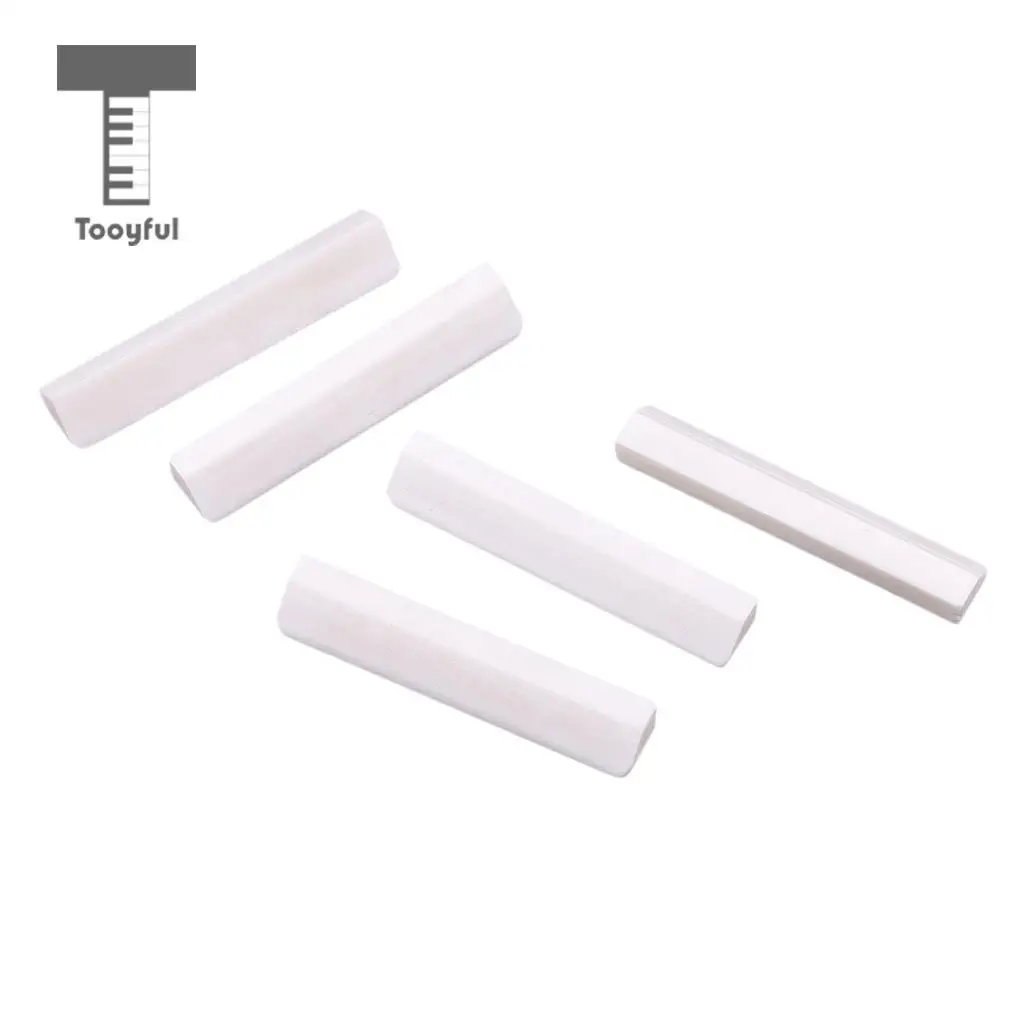 Tooyful 5X Cattle Bone Blank Saddle Nut Handmade instrument Accessorise for Guitar High quality