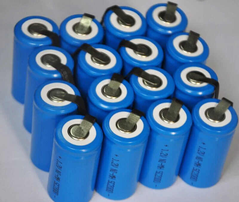 16PCS UNITEK Sub C sc 1.2V rechargeable battery 2000mah ni mh nimh cell with tab for power tools