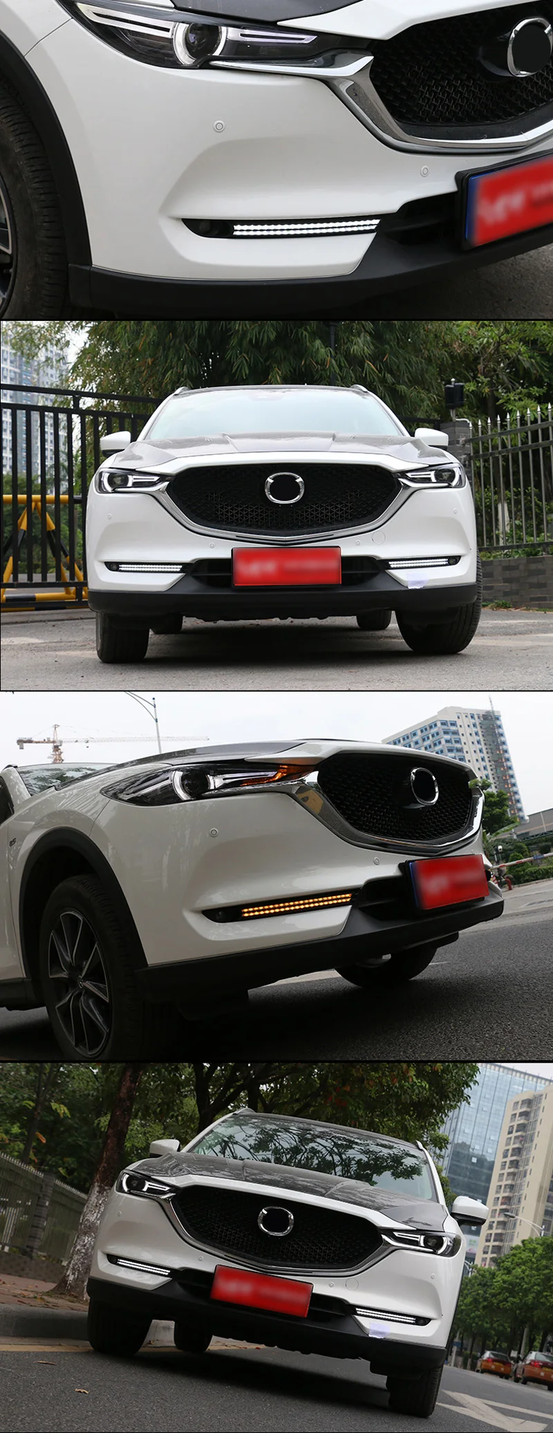 SNCN 2 шт. светодиодный светильник дневного света для Mazda CX-5 CX5 реле сигнала поворота ABS 12 В DRL противотуманная фара украшение