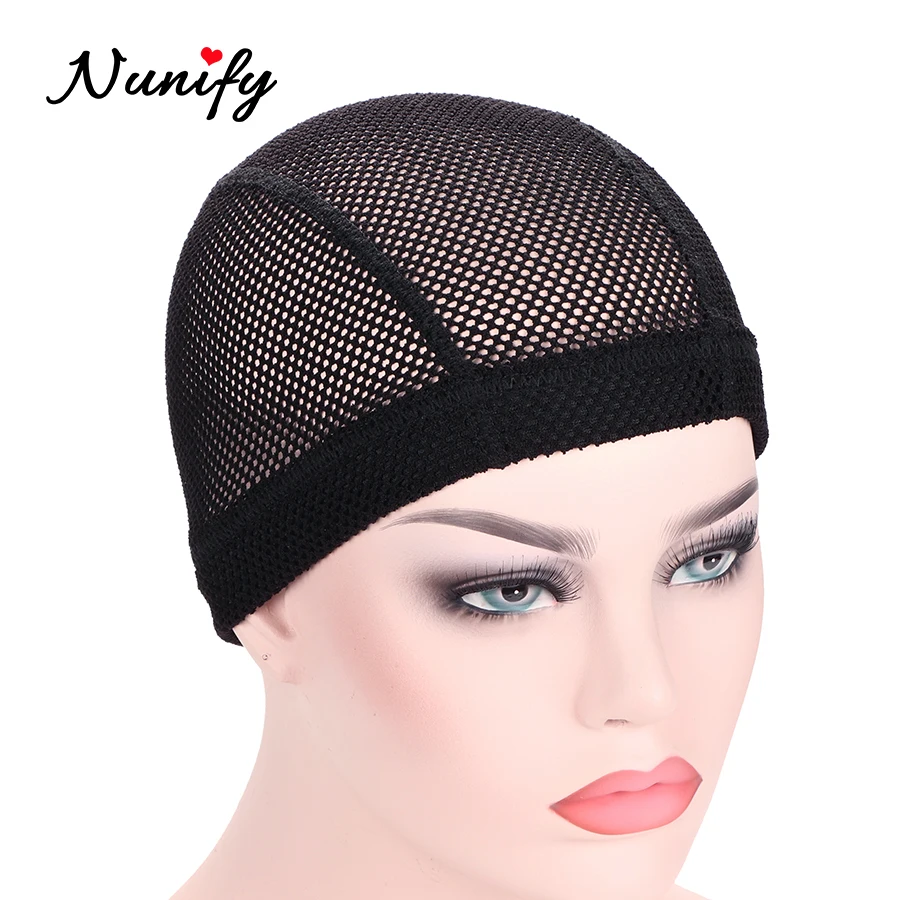 

12Pcs Wigcap Human Hair Wigs Cap With Great Elastic Wig Strap Hair Mesh Wig Cap For Making Wigs Big Hole Braided Cap For Crochet
