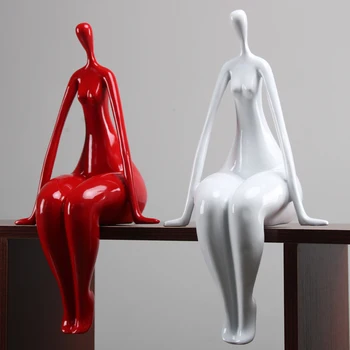 

Popular In Bad Love Female Character Sculpture Abstrac Resin Figure Arts Portrait Households Gift and Craft Decor L3206