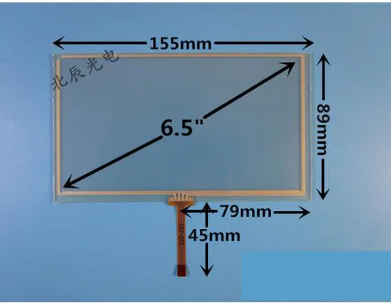 

6.5-inch touch screen TP four-wire resistive car DVD navigation KDT-552 external screen 155 * 89