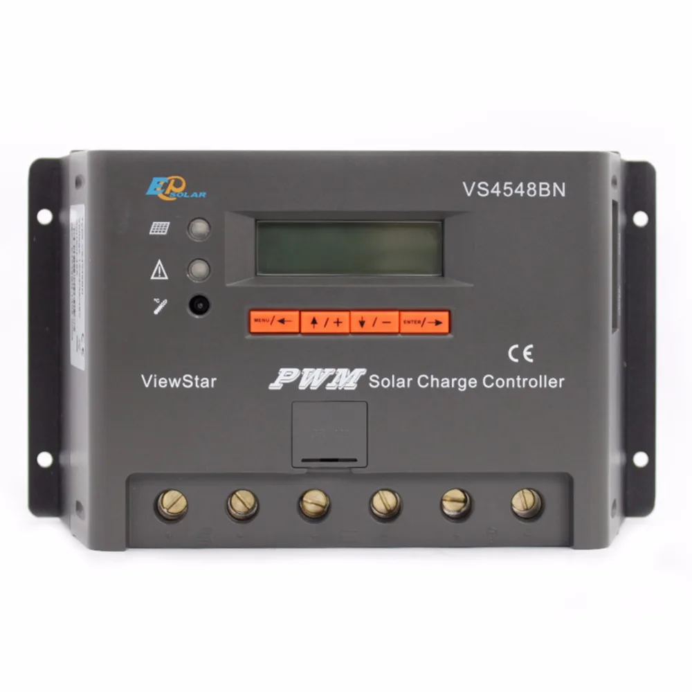

EPSOLAR Viewstar VS4548BN 45A 12V 24V 36V 48V ViewStar EP PWM Solar Charge Controller with LCD display