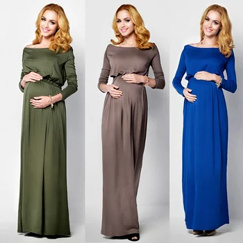 

Hot Maternity Dress for Photo Shoot Maxi Maternity Gown Sexy Maternity Photography Props Elegant long sleeve Soft Fashion Dress