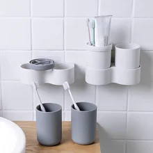 Настенный зубная щетка зубная паста хранение портативный чашка Организация держателей ванная полка набор путешествия Кемпинг Аксессуары